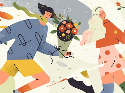 小园素作品：花漾趣玩 design flat graphic design illustration vector