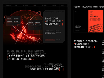Aegisedu.ai - AI Education System Analyzer Website 3d 3d design ai artificial intelligence clean design dark mode education landing page learning minimalist ui uiux uiux design uiuxdesign user interface web design website