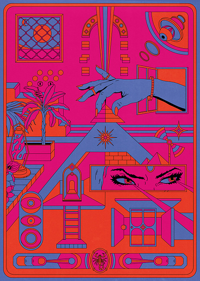 P✺RTALS art colors editorial art eyes flat graphic design illustrated poster illustration motion graphics pop poster print psychedelic retro trippy vector vibrant