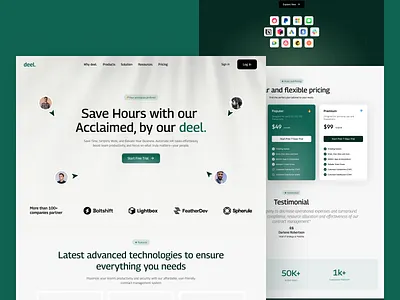 Saas landing page design business consulting web design crm dribble hr hr website design landing page landing page design saas saas app design saas landing page design saas marketing page saas platform saas web design startup tech website design ui design uiux web design web uiux