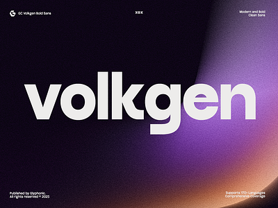 GC Volkgen – Modern Sans Serif branding clean corporate design display elegant font font glyph glyphonic gradient graphic design logotype modern poster sans serif typeface typography