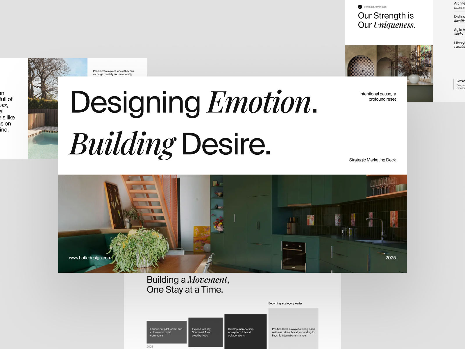 Hotle - Pitch Deck architecture clean deck editorial minimalist pitch presentation typography
