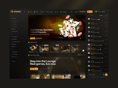 Stakes - Casino Design bets betting casino casino dashboard casino landing page casino site casino website design crypto dashboard crypto landing page gambling gambling design gambling game gaming design jackpot lottery online casino online casino design roulette slots staking