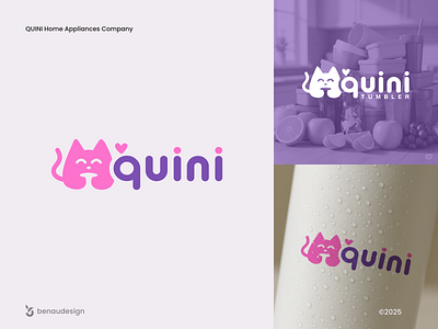 Logo Design Contest for Home Appliances Company QUINI appliances attractive cat logo children cute logo eye catching logo girly graphic design lifestyle lifestyle items logo lunch boxes luxury memorable mothers teenagers tumbler unique water bottles women