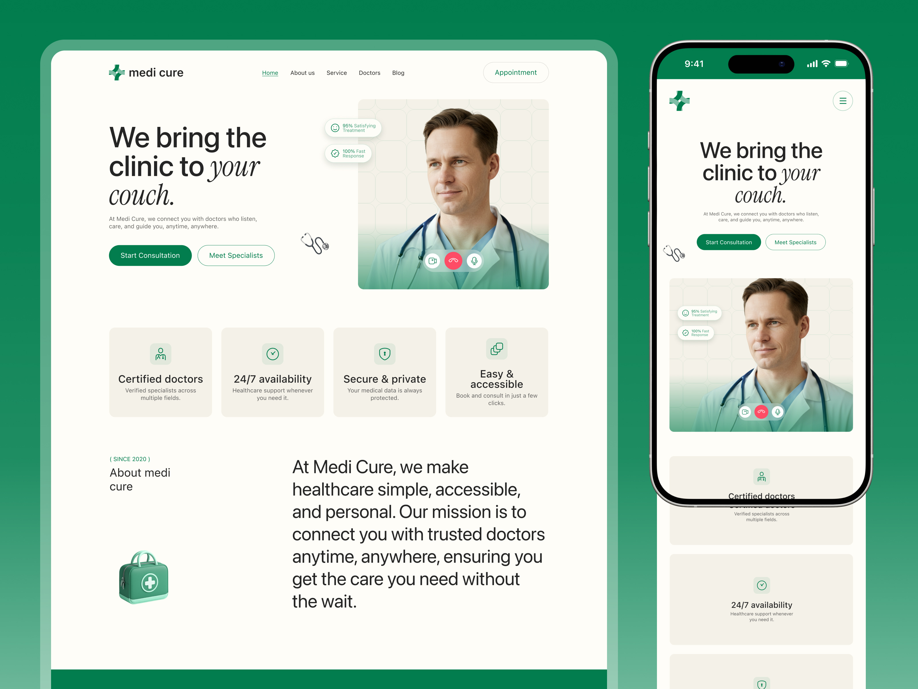Example of Medical & Healthcare Landing Page Design