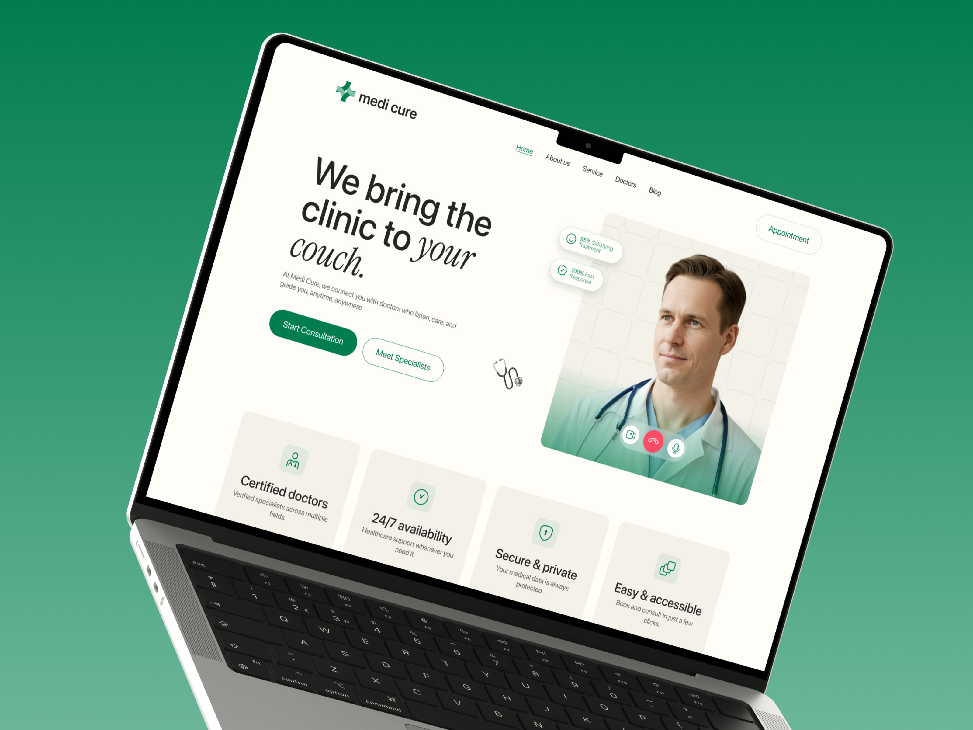 Example of Medical & Healthcare Landing Page Design