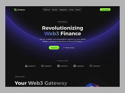 Eclipsee - Web3 Website blockchains web3 web3 finance web3 landing page web3 website