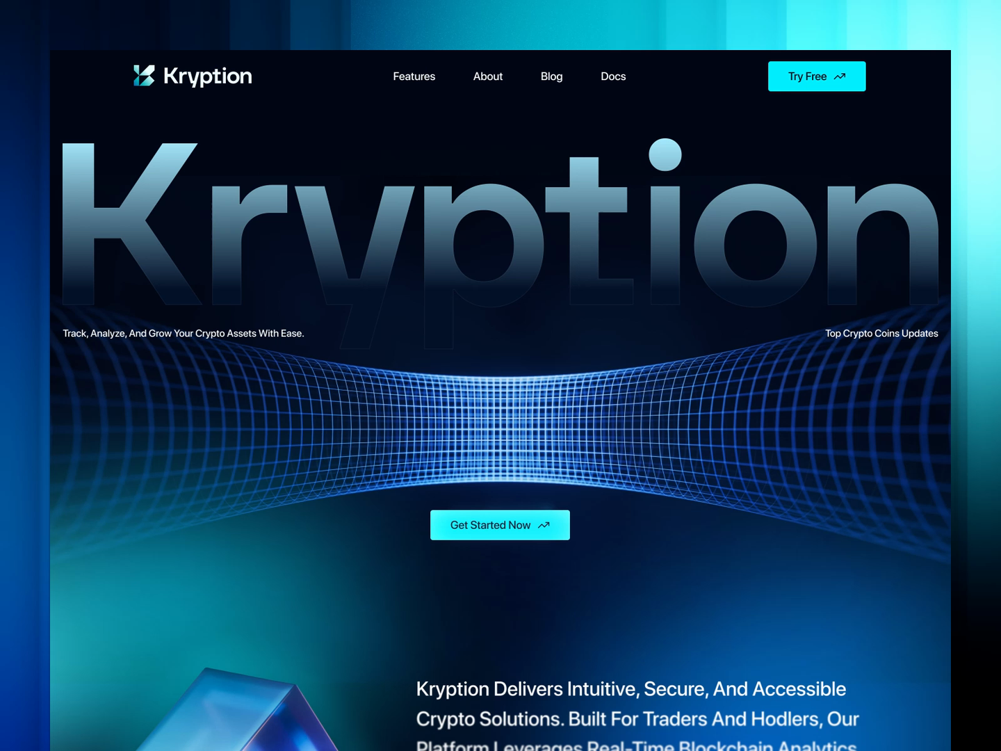 Crypto Landing Page - Kryption by FocoTik UI UX on Dribbble