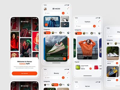 E-Commerce Fashion Mobile App beauti app clean ecommerce fashion fashion app ios app marketplace mobile app mobile app design mobile ui mordan online shop onlineshop shopify shopping store ui design ui ux
