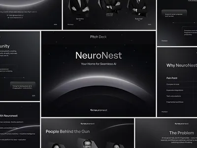 Neuronest - AI Startup Pitch Deck Presentation Slides ads ai bold brand book branding futuristic google slides graphic design investor deck machine learning minimalist modern pitch deck presentation presentation deck professional sales deck startup startup logo