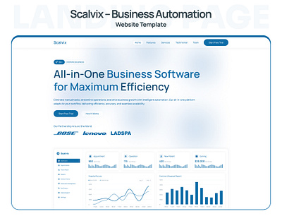 Scalvix – Business Automation Template agency agency webste b2b enterprise business business automation business one page business website corporate firm corporate website design designtocodes figma template ona page template one page template design ui web template website design