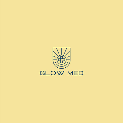 GLOW MED – Minimal Line Art Logo with Central Plus Symbol brand identity branding design design logo glow graphic design icon logo illustration logo logo design logos logotype modern modern design modern logo timeless timeless logo ui unique
