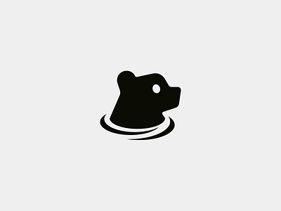 Swimming bear logo bear brand branding design elegant graphic design logo logo design logo designer logodesign logodesigner logotype minimalism minimalistic modern swim swimming
