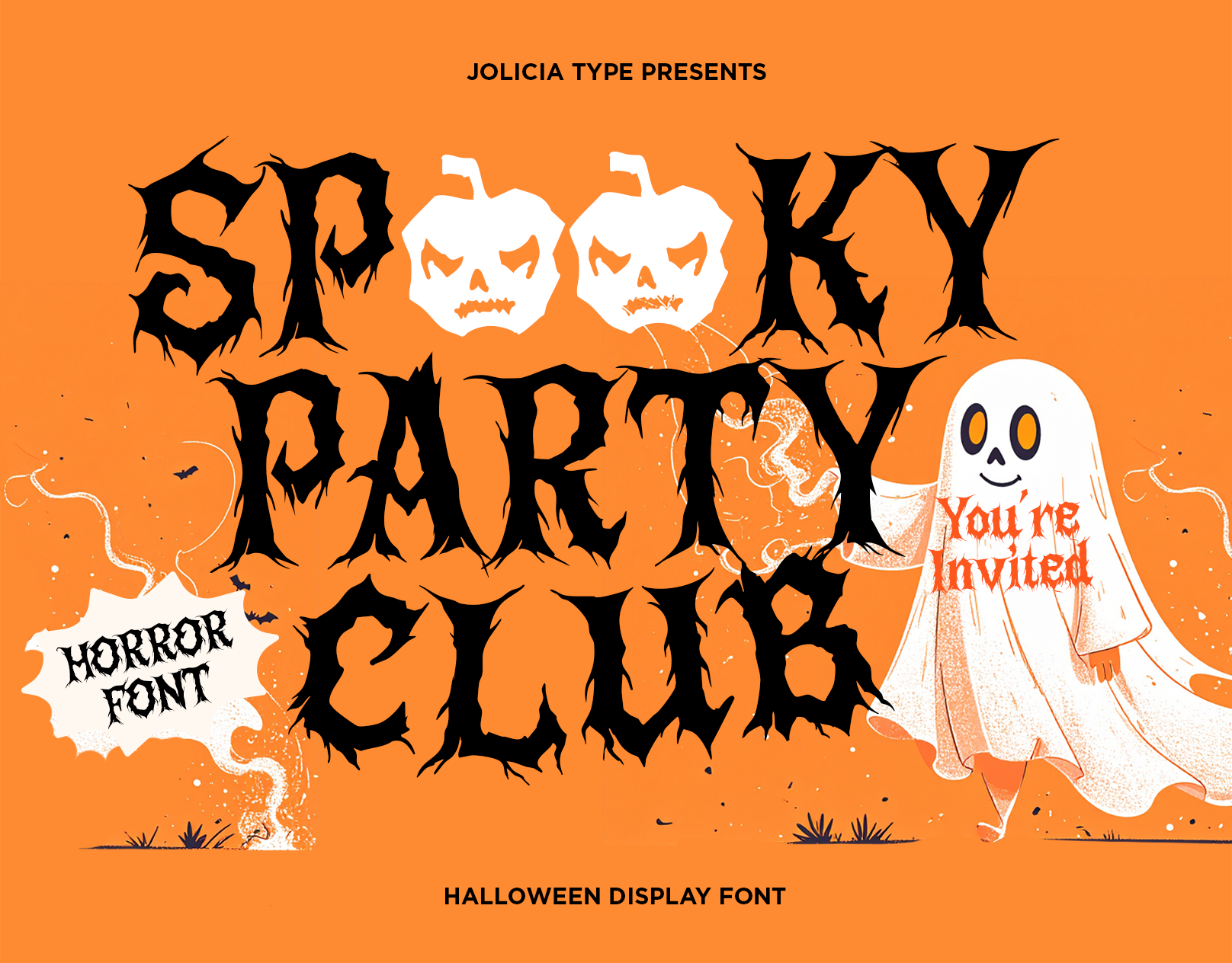 Spooky Party Club | Halloween Horror Font | Free To Try free font freebies ghost font