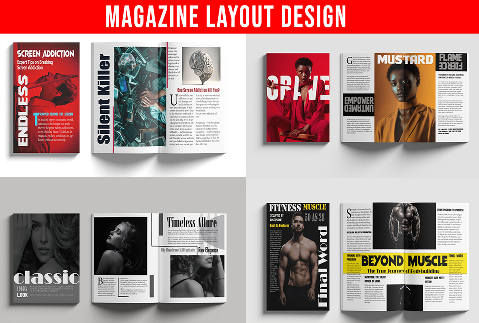Example of Magazine Layout & Brochure Design Ideas