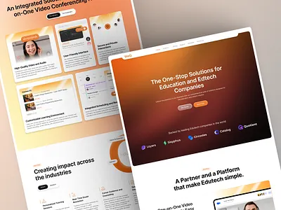 SaaS landing page for an edtech startup. edtech.