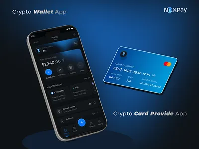 Crypto Wallet App - Card Provider card app crypto app crypto app design crypto banking crypto card crypto exchange crypto mobile crypto payments crypto wallet crypto wallet app digital wallet finance ui fintech app mobile app mobile banking payment app ui design wallet app web3 app