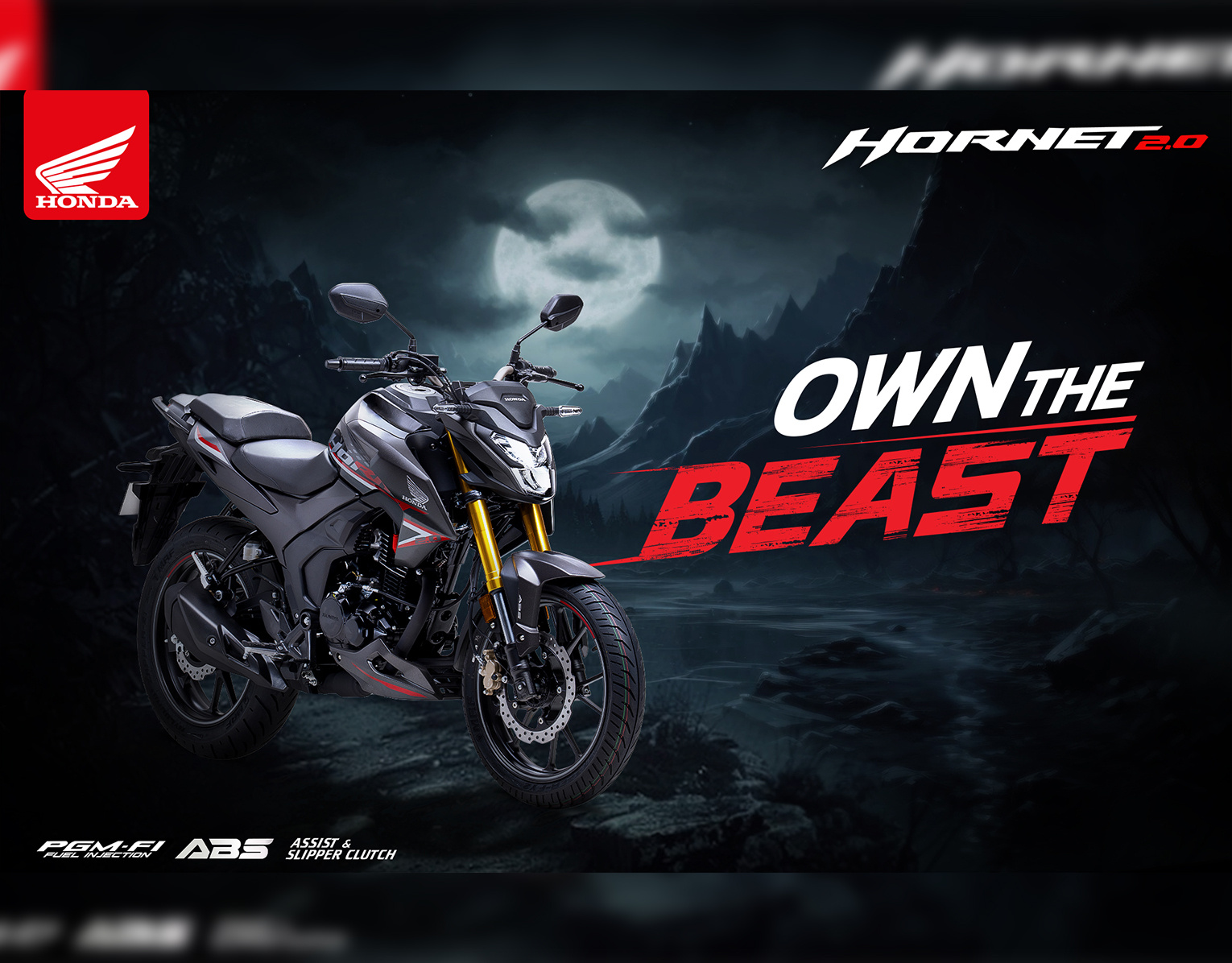 Knight rider Hornet 2.O Poster banner Design for HONDA BD animation branding design graphic design honda hondabd hornet 2.o illustration motion graphics social media post design