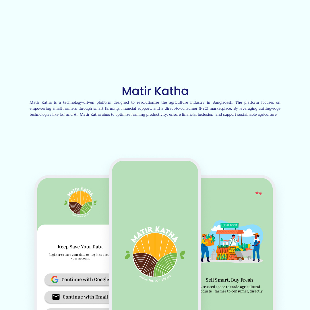 Matir Katha - An Agriculture App graphic design mobile app uiux