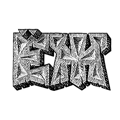 ЁЖ black and white engraving illustration letter scratchboard woodcut