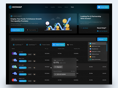 Pools Dashboard crypto dashboard crypto swap crypto trading exchange exchange dashboard pools pools dashboard popup product design swap swap dashboard trade dashboard trading