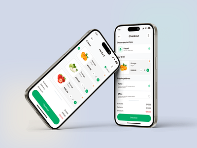 Smart - Grocery Mobile App UI/UX ai app cart ui checkout flow checkout page design veli ecommerce app food grocery app ios minimal design modern ui my cart page online shopping retail app shopping app smart buy super shop uidesign uiux