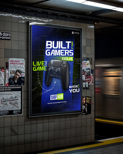 Joystick Gamepad Advertising Poster Design advertising banner branding game gamers gaming graphic design post post design poster poster design printdesign socialmedia