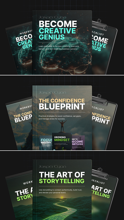 Jasper Cyan Books | Grid Portfiolo - books branding creative design cyan graphic design jasper jasper cyan mockup ui