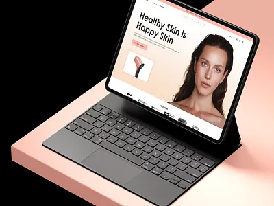 Cosmetics Website Home Page animation beauty beauty product beauty website body care cosmetic cosmetics cosmetics store cosmetics website landing page makeup scincare site web design website