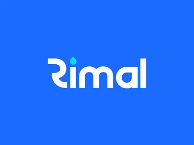 Rimal - Logotype / Wordmark Design brandmark custom logo design drop graphic design identity designer logo logo design logo designer logotype mega rimal typography water drop wordmark