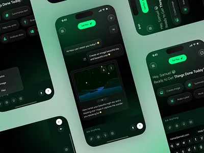 AI Chatbot Mobile App UI ai ai app ai assistant ai chat ai chatbot ai image generarte ai mobile app ai photo app design artificial inteligent chat app chatbot chatbot ui mobile app ui design