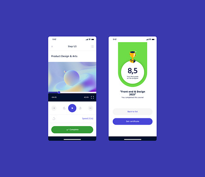 Mobile Course Progress course education sucess video