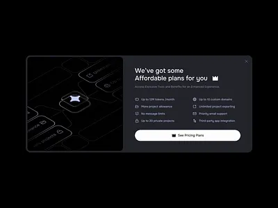 Animated Paywall Modal clean interface