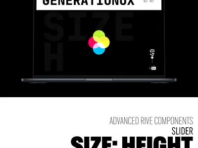 GenUX Slider + Rive Size:Height Control components gumroad product design rive rive app ui