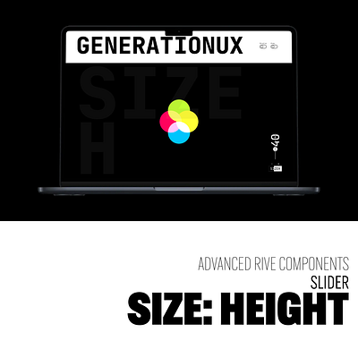 GenUX Slider + Rive Size:Height Control components gumroad product design rive rive app ui