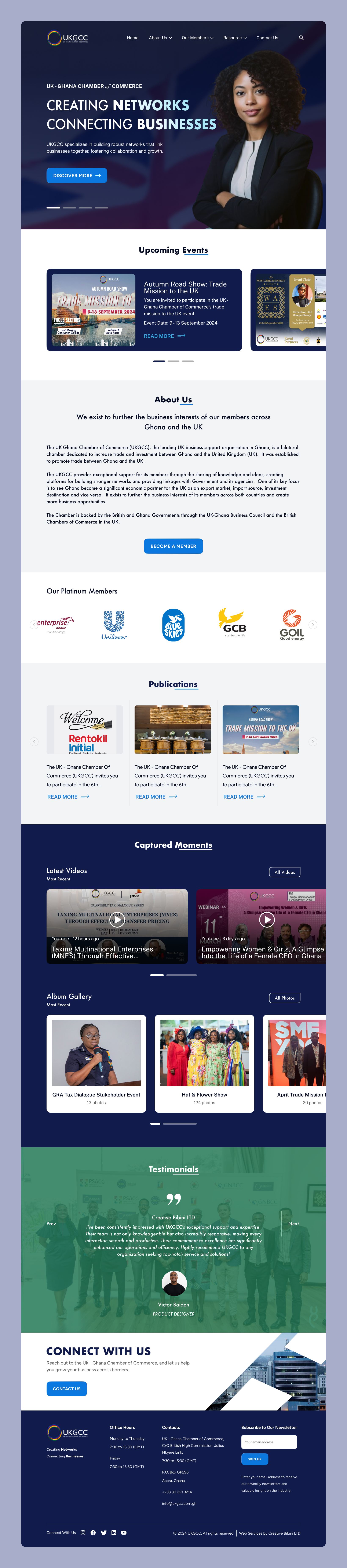 UKGCC Landing Page Redesign ghana government landing page ui uk ux web design