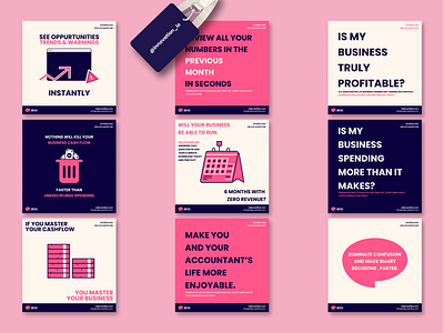HelloCashflow Social Media Set branding business analytics business application marketing social media graphics