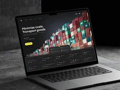 Landing Page Design for Logistics Company cargo cargo delivery delivery delivery service freight management logistics logistics company logistics platform platform shipping shipping management shipping platform tracking web web design