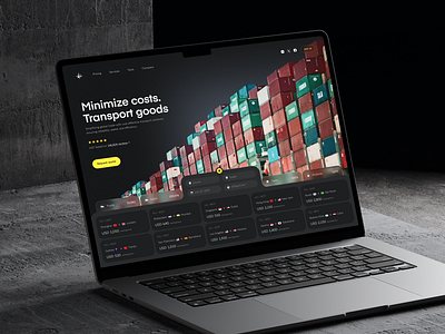 Landing Page Design for Logistics Company cargo cargo delivery delivery delivery service freight management logistics logistics company logistics platform platform shipping shipping management shipping platform tracking web web design