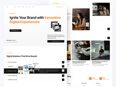 Digital Agency Website agency company design digital digital agency inner page landing page mockup studio ui ui design uiux uiux design website