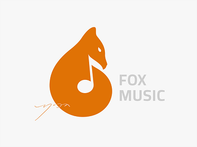 Fox Music Logo animal logo bold logo branding cat cat logo dog fox logo logo designer minimalism logo modern logo music logo simple logo smart logo song logo sound logo wolf yp