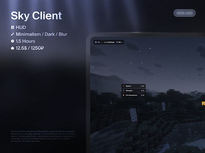Sky Client cheat game hack hud minecraft ui uiux uix ux