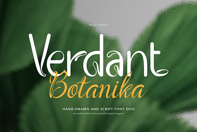 Verdant Botanika | Hand Drawn Script Font Duo freehand
