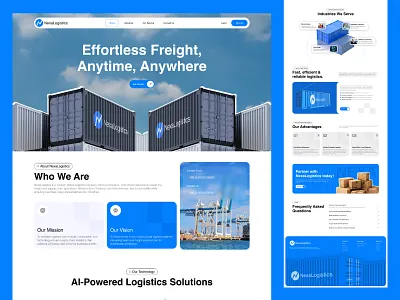 Smart NexaLogistics Landing page ai business cargo delivery interface landing page logistics logistics website service shipment shipping transportation ui ui ux ui ux design web design web interface design web ui web ui design
