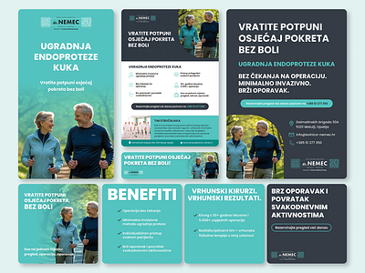 Polyclinic Hip Surgery Campaign campaign graphic design social media ui ux web design