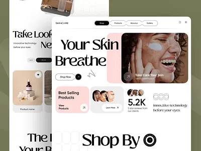 Skin Care Products Web Design cosmetics cosmetics store design ecommerce face care makeup medical care online retailer online shop personal care product page design self care shopify shopify website skin care ui ux web web design website