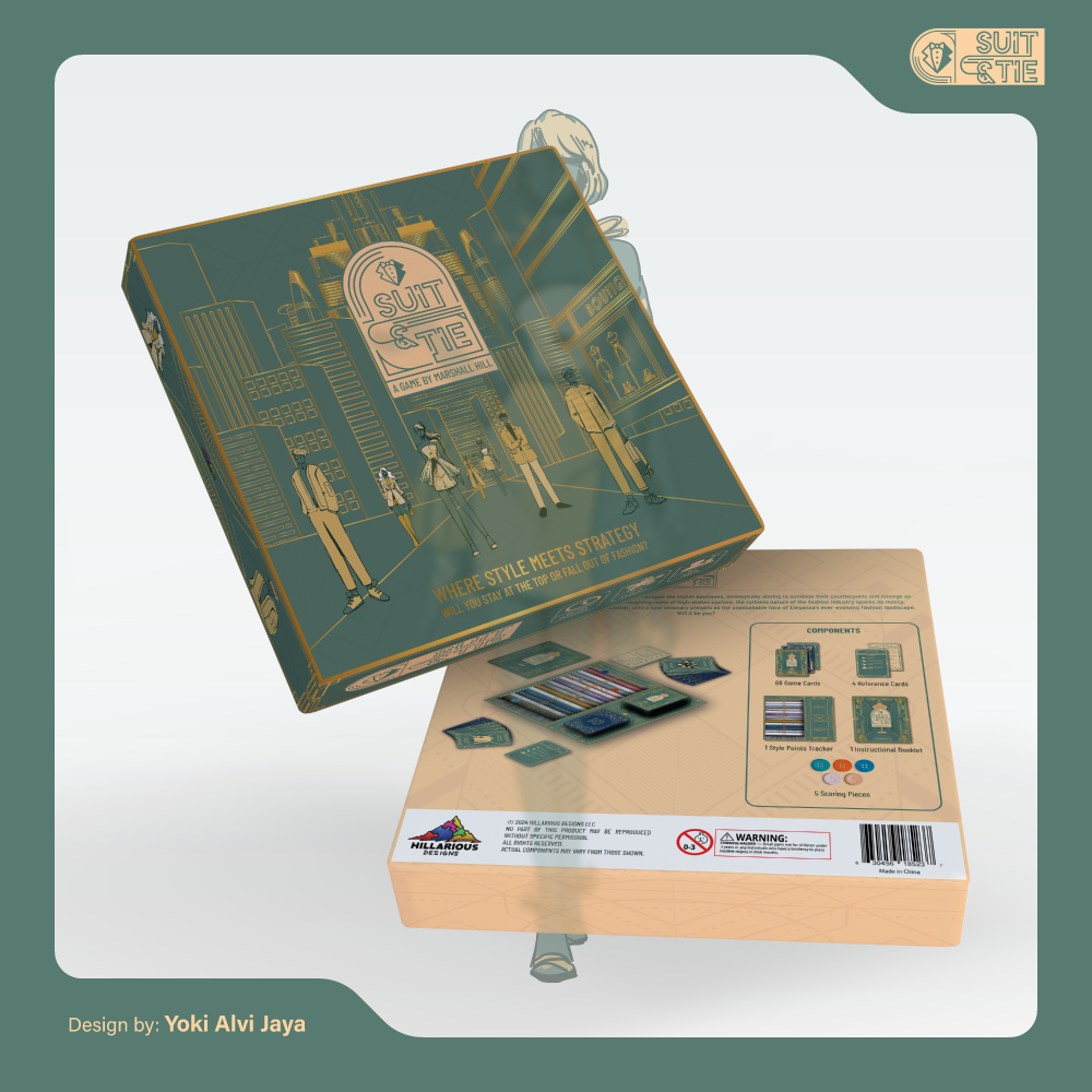 Suit and Tie - 2023 art deco board game boardgame boardgames card game cardgame fashion fashiongame strategygame suitandtie tabletopgames tabletopgaming
