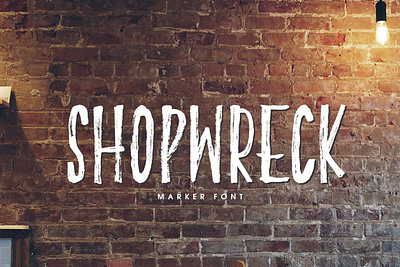 Shopwreck Marker Font all caps bold brush creativeqube digital font font marker sans serif shopwreck marker font web font wedding
