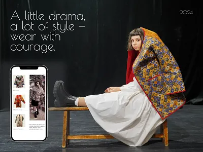 The Courage to Wear design fashion website landing page ui web design