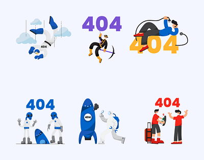 A Creative Collection of Page Not Found Illustrations design graphic design illustration vector art